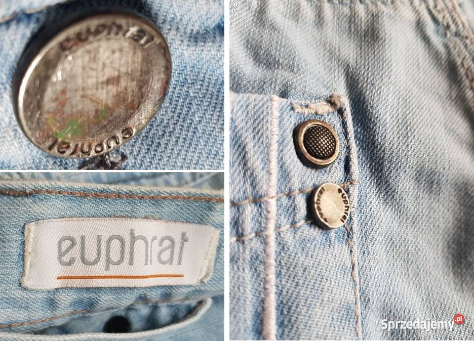 Euphrat spodnie dżinsy męskie letnie skóra nity Kielce