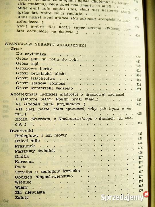 Poeci polscy średniowiecza do baroku polonistyka sprzedam
