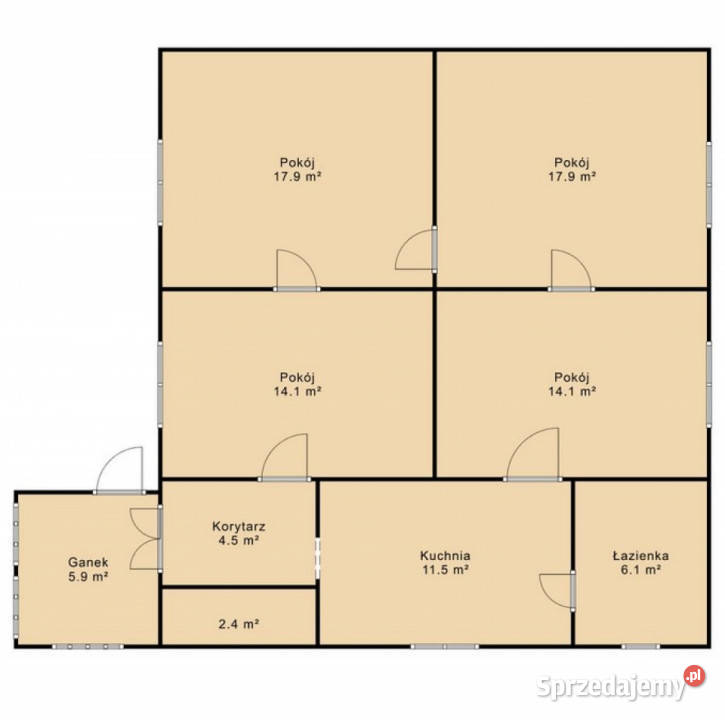 Dom wolnostojący Trawniki 120m2 lubelskie