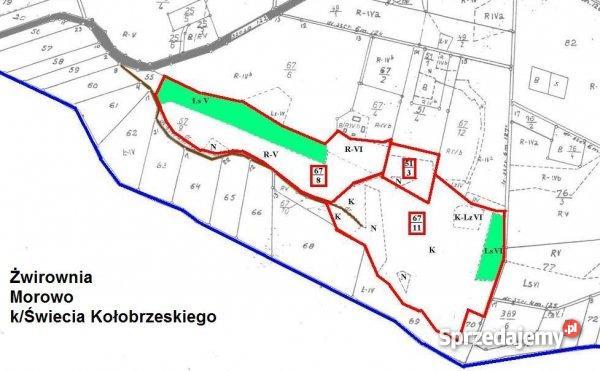 KOPALNIE KRUSZYWA ZIEMIE DZIAŁKĘ POD INWESTYCJE zachodniopomorskie Morowo