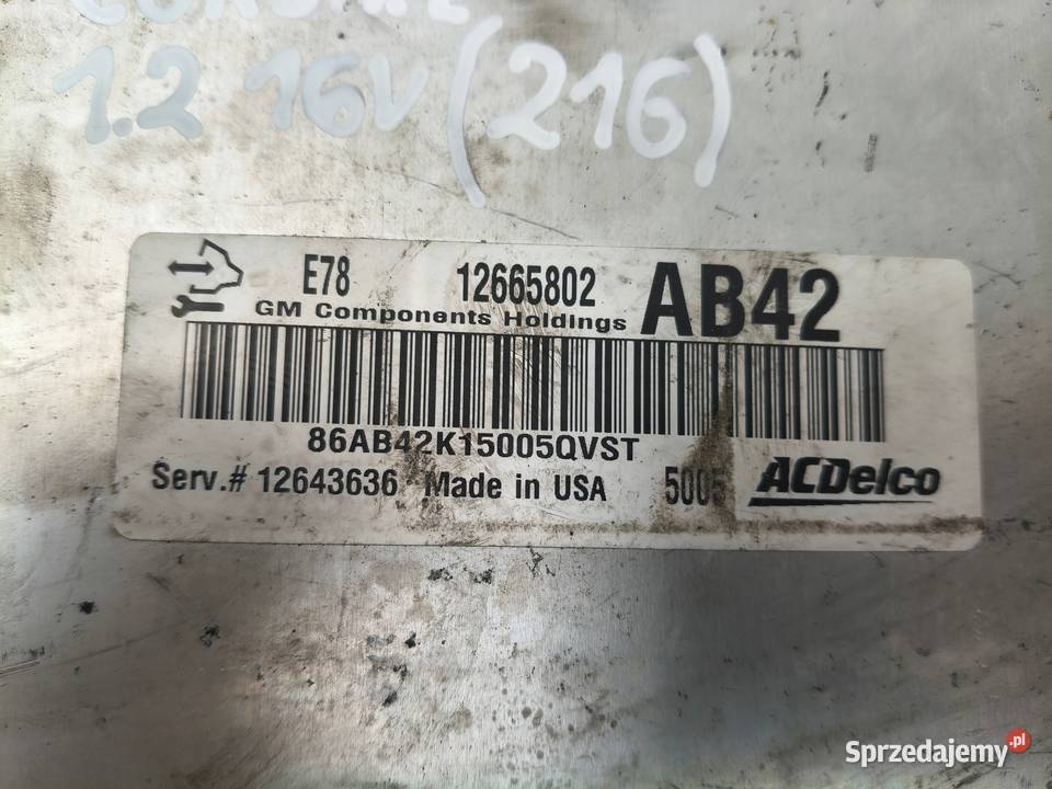 STEROWNIK SILNIKA Opel Corsa E 12 16V komputer sprzedam