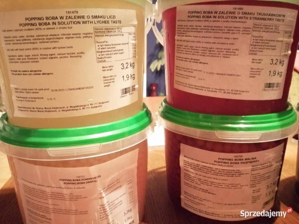 10 Wiader poppingu do BUBBLETEA Różne smaki pomorskie Lębork
