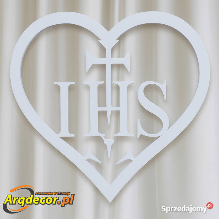 Duże serce IHS Boże Ciało Pierwsza Komunia Dębna