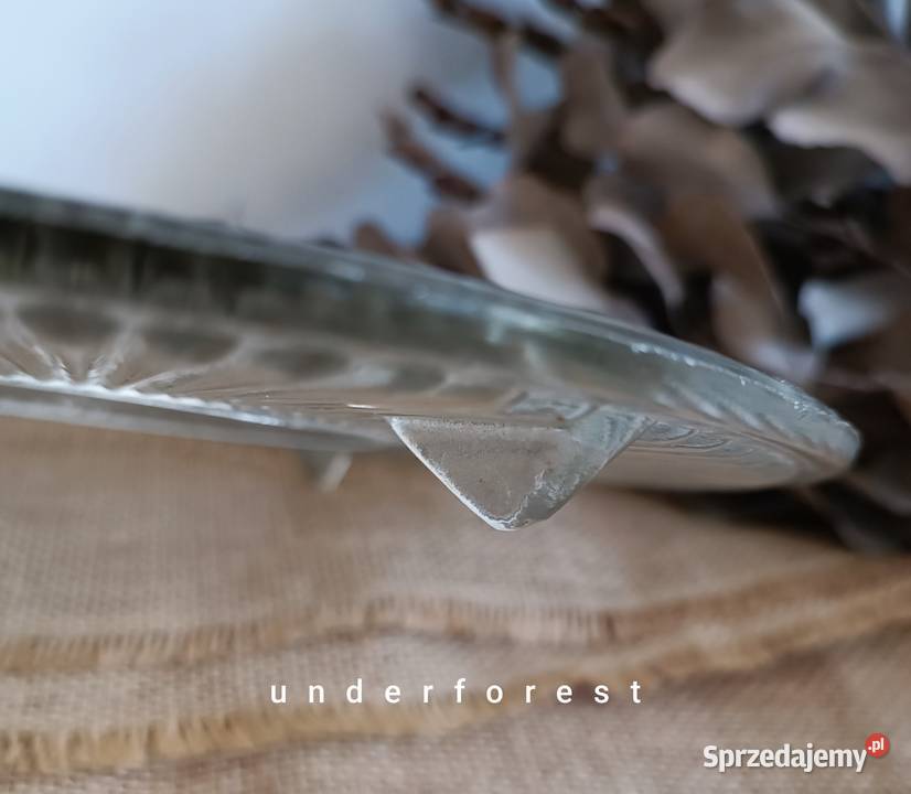 Patera talerz szklany na ciasto dekoracja