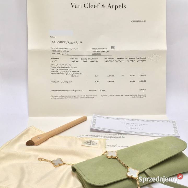 VAN CLEEF ARPELS Złota Bransoletka 18K Alhambra Zegarki i Biżuteria Warszawa