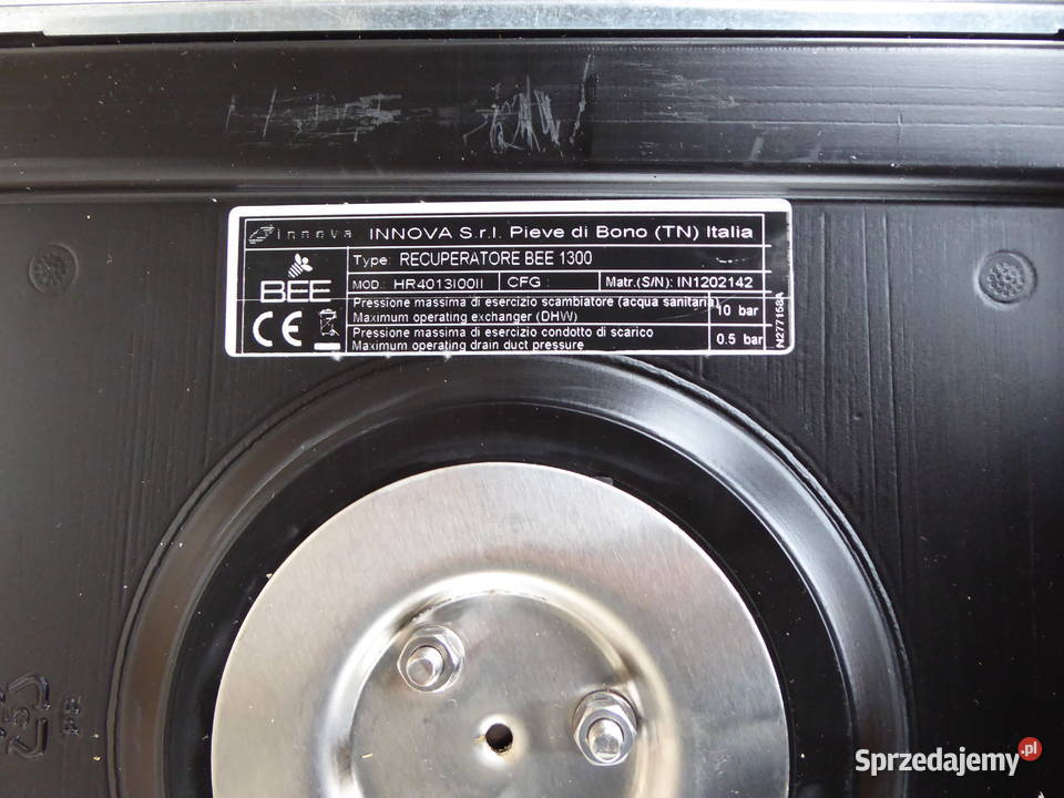 INNOVA BEE 1300 REKUPERATOR WODY CIEPLEJ Branice