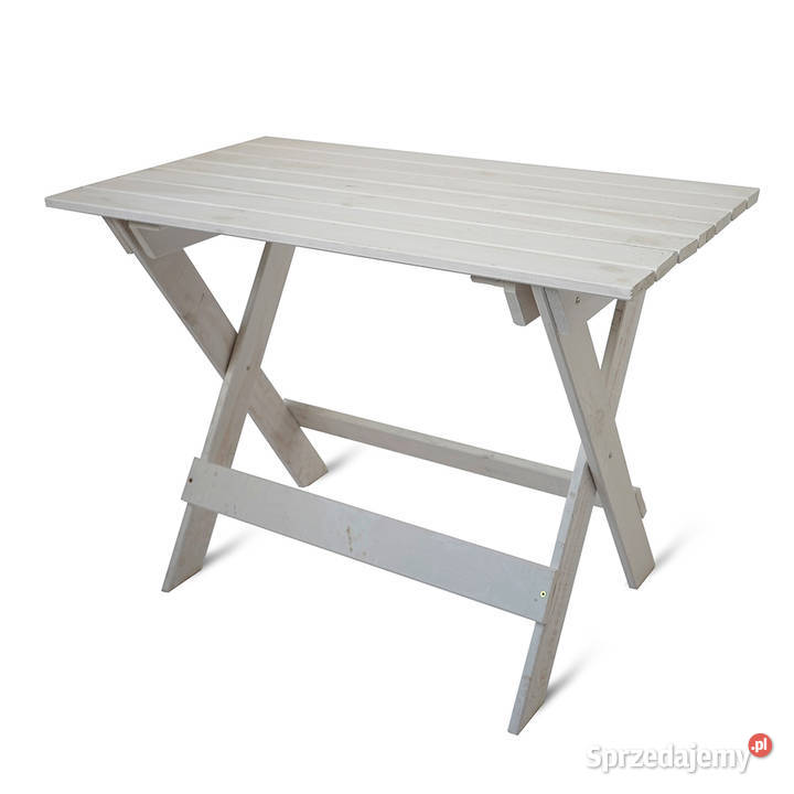 Stół Ogrodowy Drewniany Rozkładany Pojemny Na