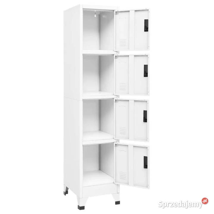 Szafka zamykana na klucz biała 38x45x180 stalowa Warszawa