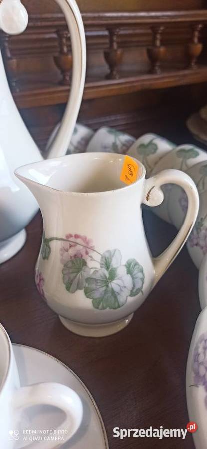 CT mlecznik i cukiernica Altwasser kwiaty Porcelana i szkło Gdańsk