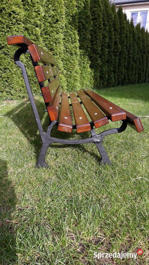 Ławka ogrodowa parkowa nogi żeliwne metal Ożarów Mazowiecki sprzedam