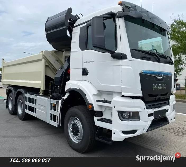 bordmatic wywrotka 6x6 z dzwigiem Z MAN TGS mazowieckie Warszawa sprzedam