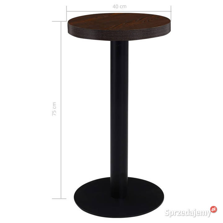 Stolik bistro ciemnobrązowy 40 MDF WM286416 Warszawa