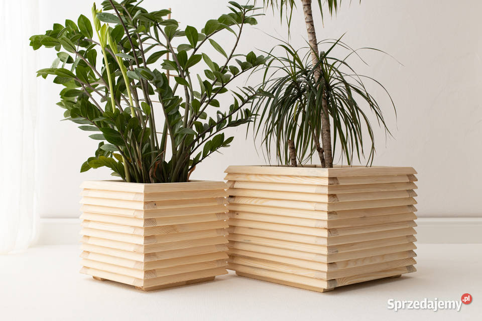 Donica osłona 3D drewniana sosnowa MAŁA profil inny kolor Kalety