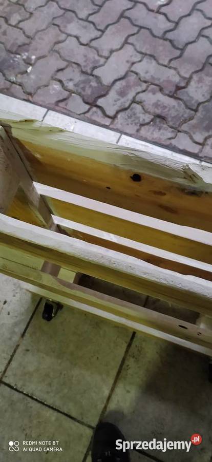 stolik stół z palety euro na kółkach biały Pozostałe Poznań sprzedam