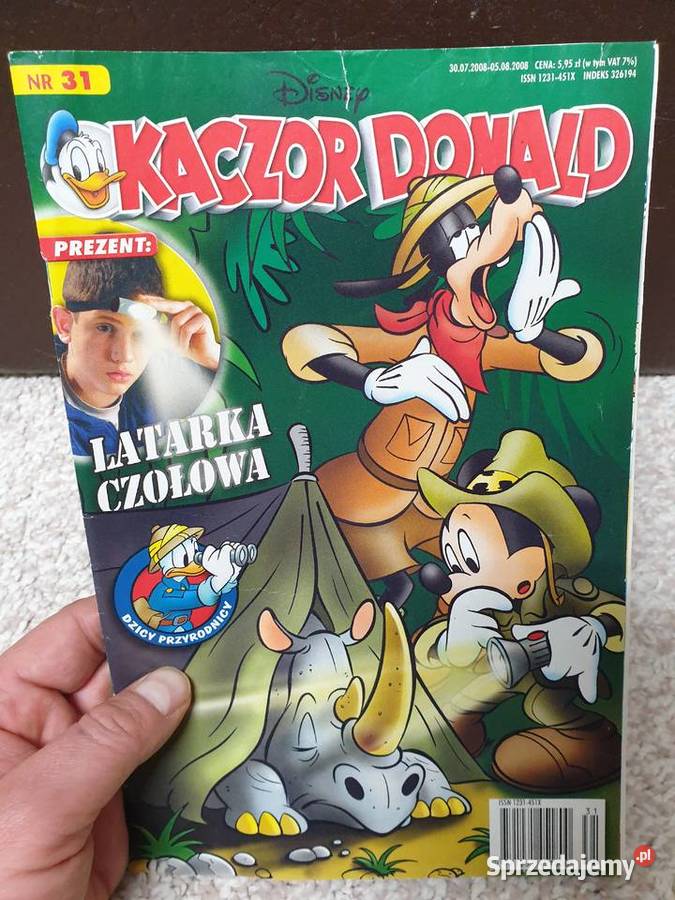 Kaczor Donald zestaw 3 komiksów 2008 Gdynia