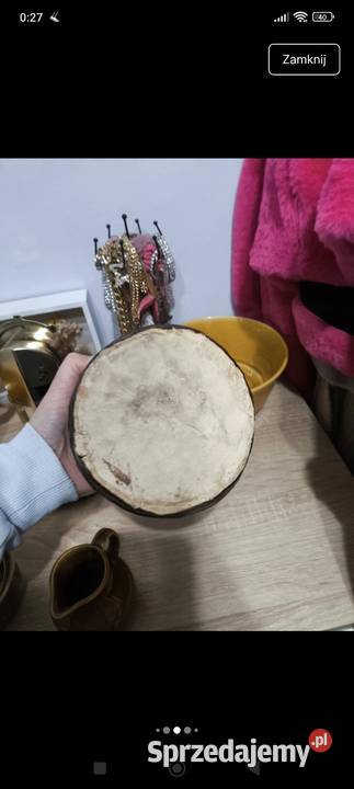 Zestaw naczyń z PRL stary zegar Łódź