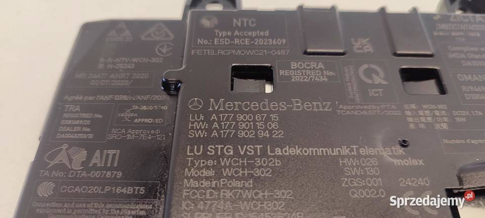 MERCEDES W247 ŁADOWARKA INDUKCYJNA A1779006715