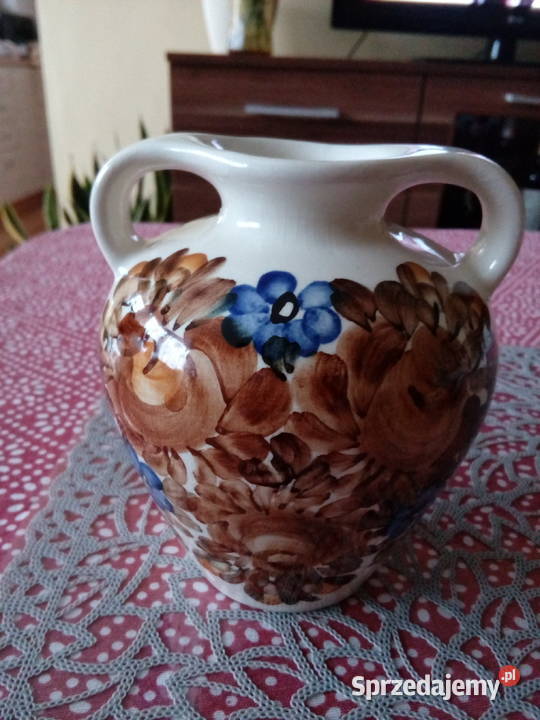 Prl wazon Kolo fajans sygnowany folk Dom i Ogród Łódź