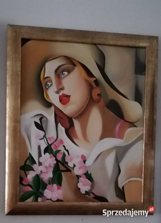 Kopia obrazu Tamary ŁempickiejSłomkowy kapelusz Warszawa