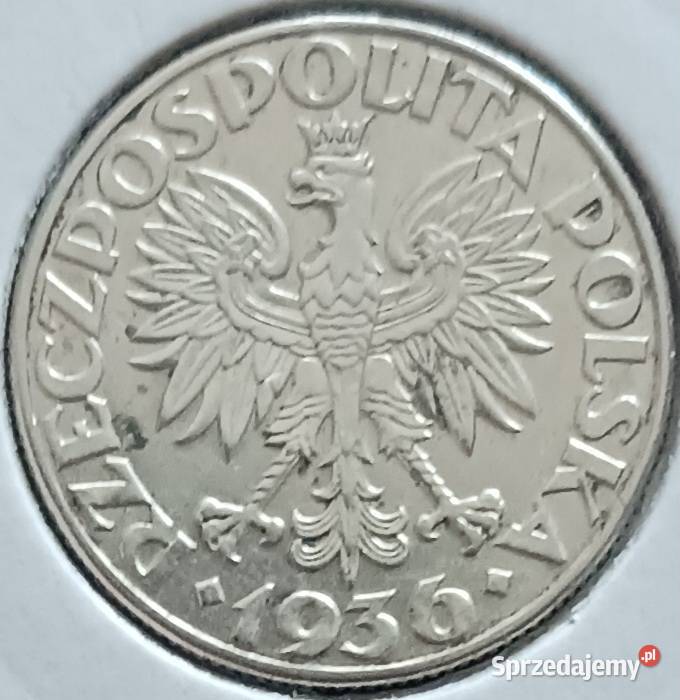 2 Żaglowiec 1936 r 12 oryginał Ładne Numizmatyka Konin