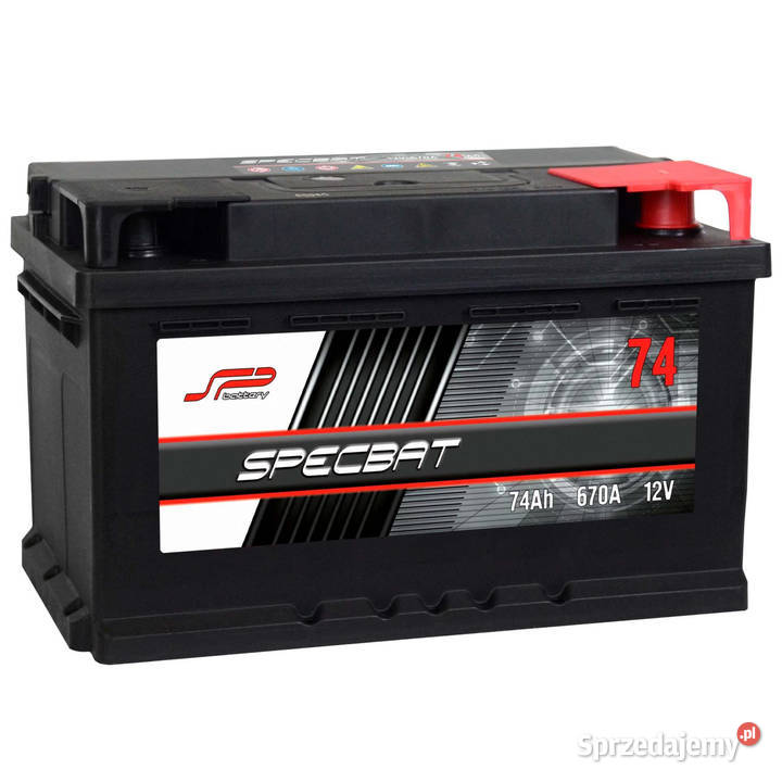 Akumulator SPECBAT 74Ah 670A EN PRAWY PLUS niski pomorskie Gdańsk
