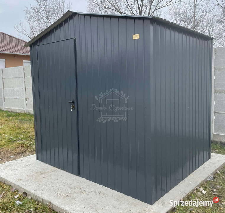 Schowek domek ogrodowy 25x2m drzwi okno antracyt Pabianice