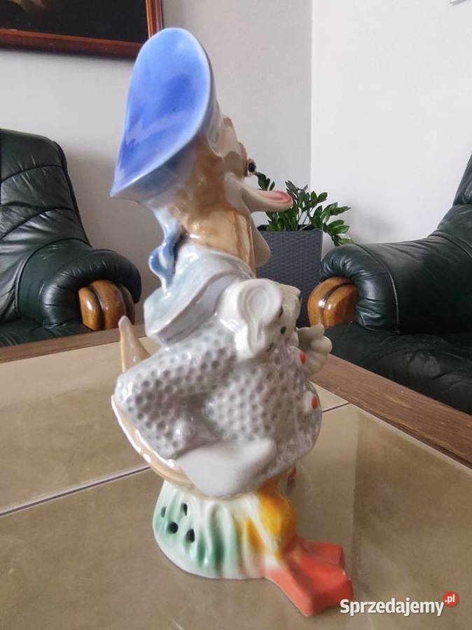 UNIKAT Kaczor Donald Steatyt Katowice Warsztat Porcelana i szkło Janów Lubelski