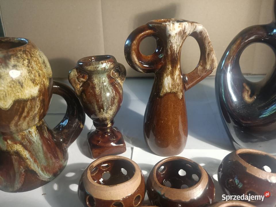 Stary ceramiczny komplet PRL Warszawa