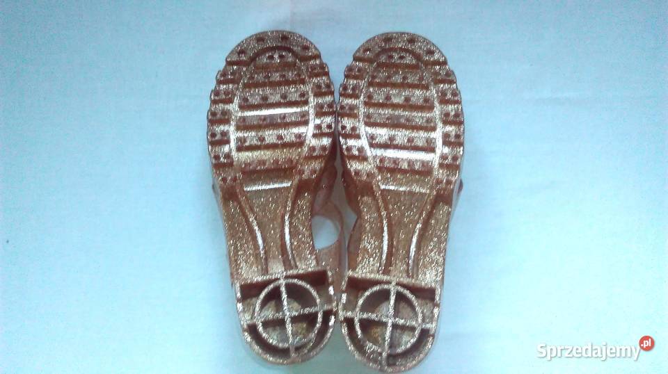 SANDAŁY damskie ZŁOTE guma r 3839 NOWE Białystok