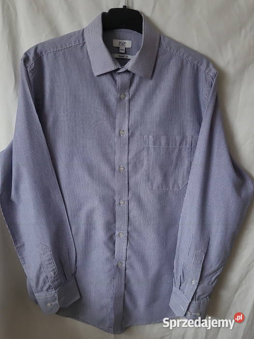 Koszula męska w drobne paseczki Rozmiar L Odzież wyjściowa Radom