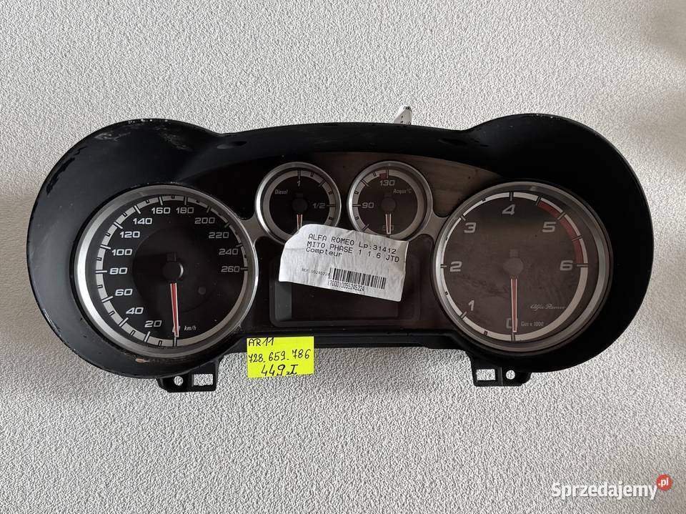 LICZNIK ZEGARY ALFA ROMEO MITO 50508532 osobowe mazowieckie