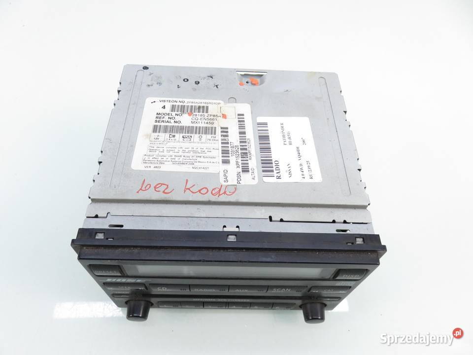 RADIO NISSAN PATHFINDER III R51 28185ZP85A