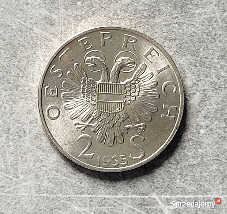 88 AUSTRIA srebro 2 Szylingi 1935 r Lueger Łask sprzedam