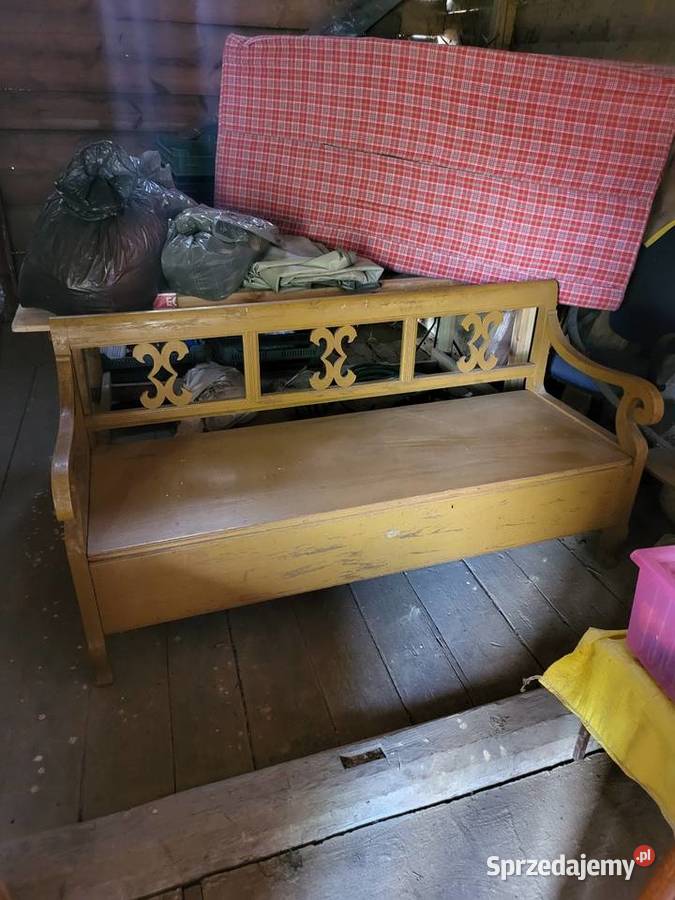 Zabytkowa sofa drewniana antyk