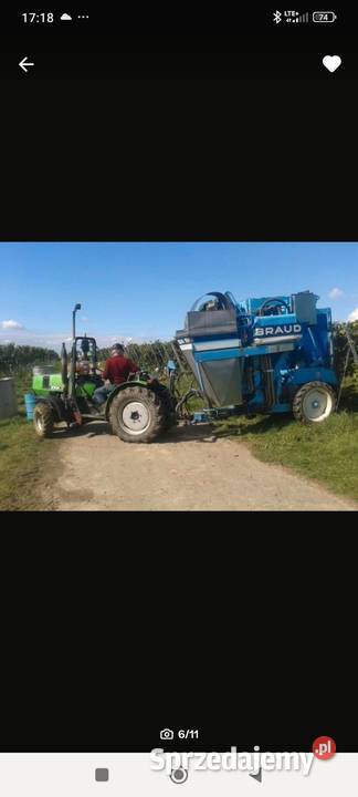 Kombajn do zbioru winogron aronii porzeczki dolnośląskie Oborniki Śląskie