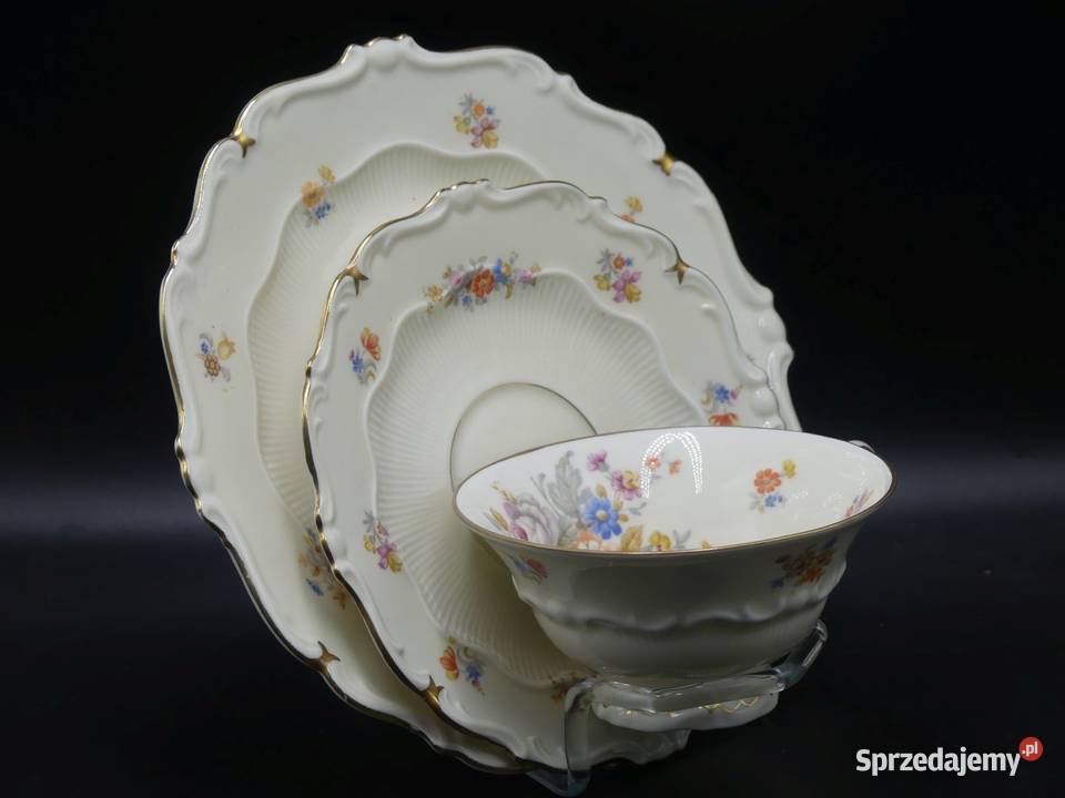 Komplet śniadaniowy Sorau Żary Biała róża 1928 Poznań sprzedam
