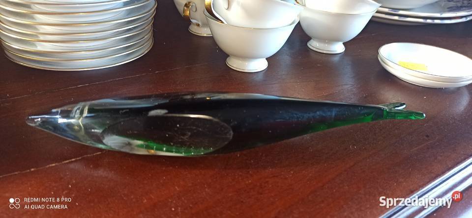 Figurka RybaUnikatowa Vintage FM Art Glass pomorskie Gdańsk