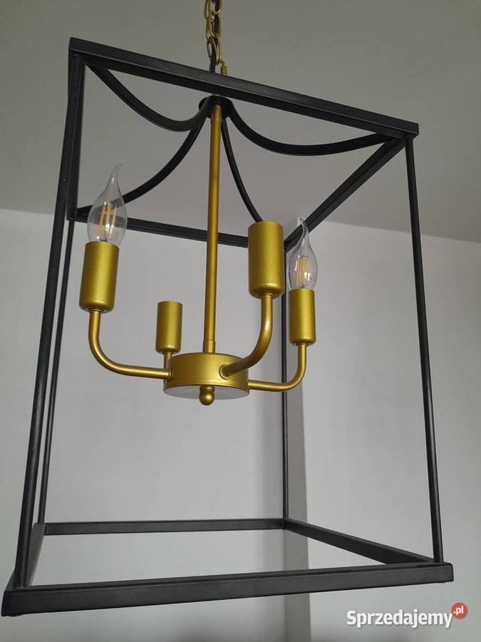 Żyrandole rustykalne złoto Grabowiec