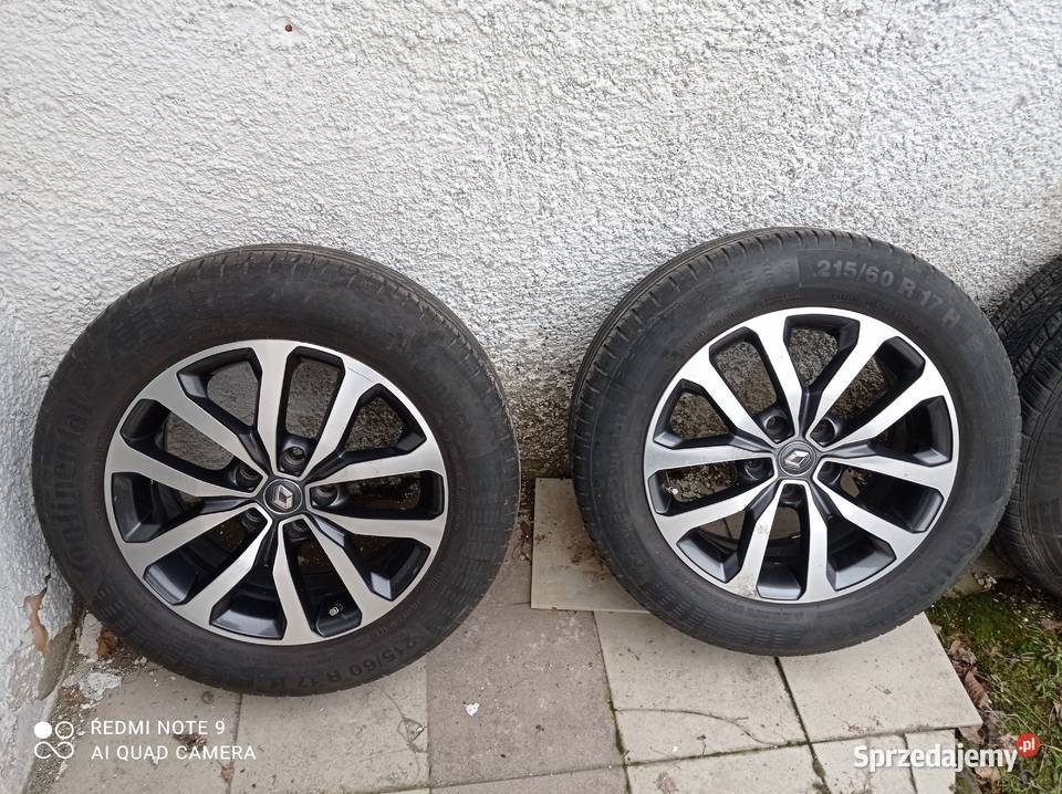 Alufelgi 17 5x1143 Renault Kadjar z oponami Bełżyce sprzedam