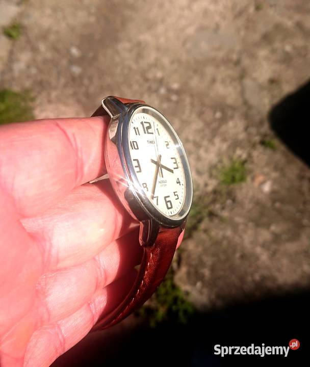 Zegarek Timex Męski 43mm Indiglo 50M Pasek Ecru