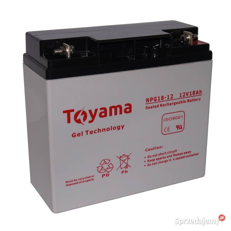 Akumulator żelowy Toyama NPG 18 12V 18Ah GEL