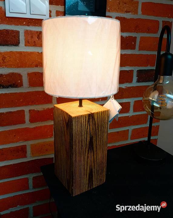 Lampa loft belka z belki drewniana retro Konsole warmińsko-mazurskie Bartoszyce