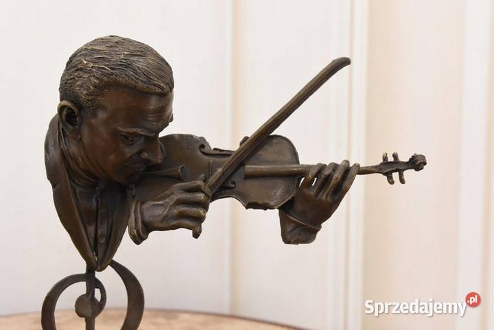 Popiersie Skrzypka Rzeźba z Brązu Muzyk Artysta Kraków