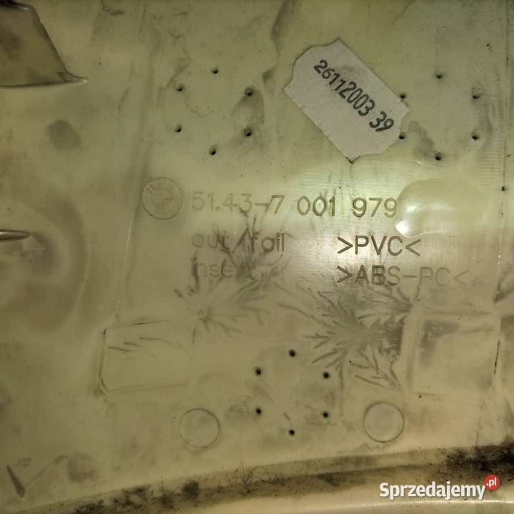 Tapicerka słupka B stronie kierowcy BMW E65 E66 osobowe Tapicerki samochodowe Poręba