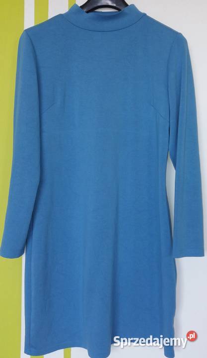 L Przemiła ołówkowa sukienka niebieski Gliwice sprzedam