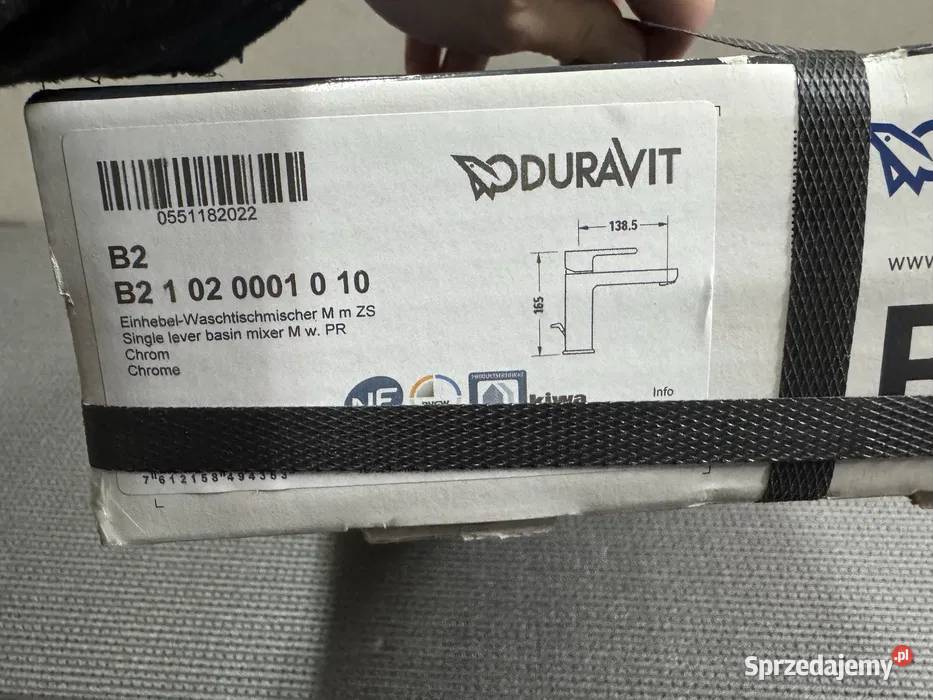 Duravit B2 bateria umywalkowa stojąca chrom Nowa