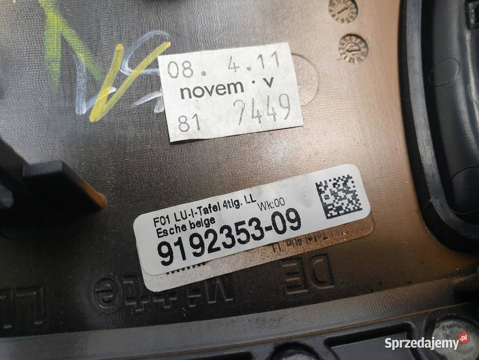 BMW F01 DEKORY LISTWY OZDOBNE WNĘTRZA KONSOLI