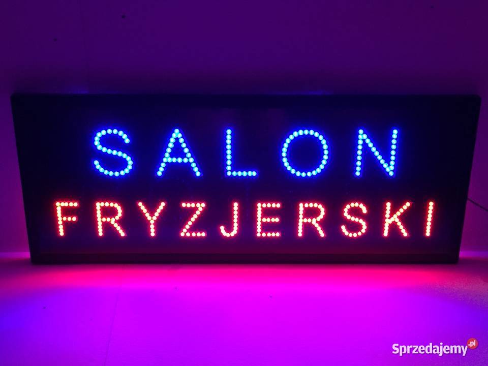 Szyld diodowy SALON FRYZJERSKI 100x40 zewnętrzna Pomiechówek
