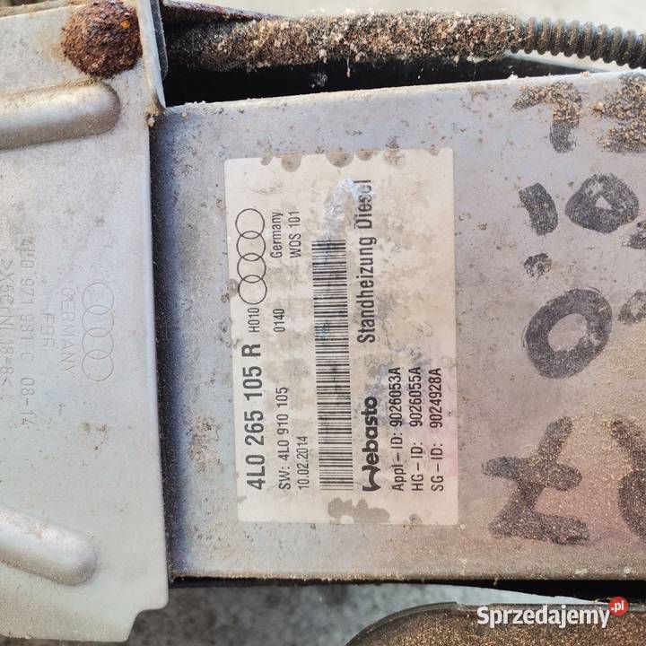 Webasto Audi Q7 4L0265105R diesel Ogrzewanie postojowe lubuskie