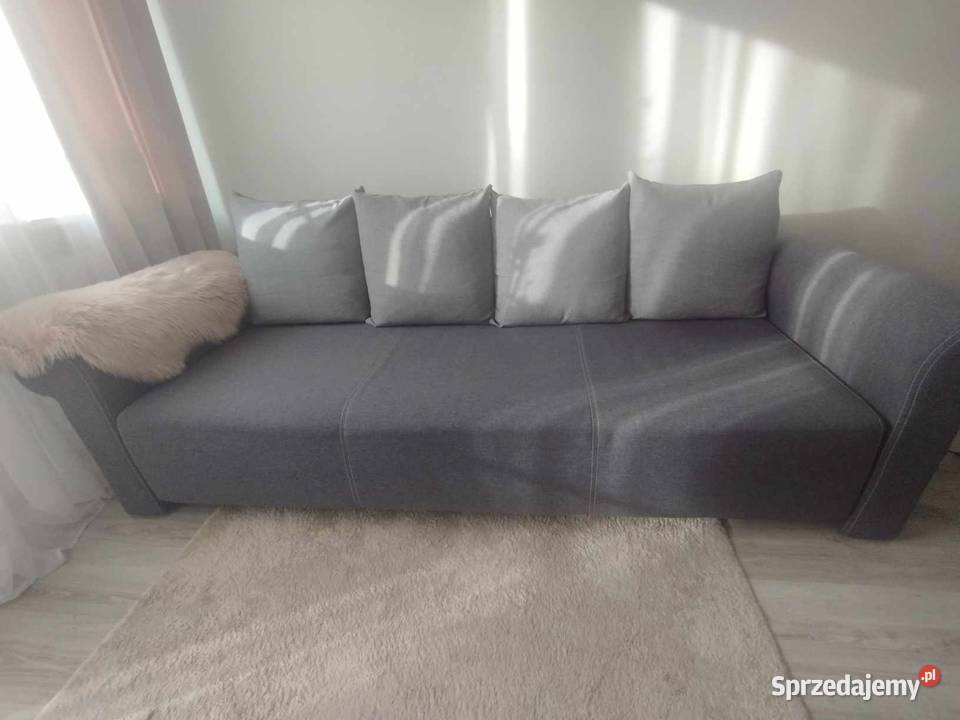 Kanapa 150 195 rozkładana sofa szeroka szara